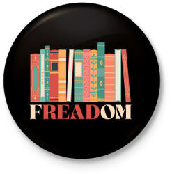 printfashion Freadom - Kitűző, hűtőmágnes - Fekete (15708662)