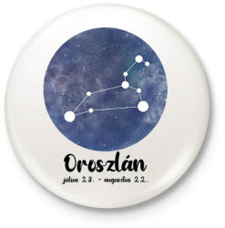 printfashion Oroszlán - Kitűző, hűtőmágnes - Fehér (7475425)