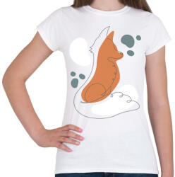 printfashion Róka - Női póló - Fehér (10851570)