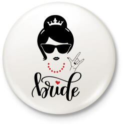 printfashion Bride - Kitűző, hűtőmágnes - Fehér (12599000)