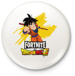 printfashion Fortnite x DragonBall super - Kitűző, hűtőmágnes - Fehér (8256404)