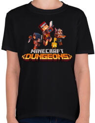 printfashion Minecraft - Dungeonds - Gyerek póló - Fekete (2501865)