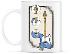 printfashion Elektromos gitár - Bögre - Fehér (14125999)