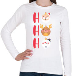 printfashion Ho ho ho - Női hosszú ujjú póló - Fehér (5638957)