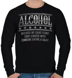printfashion Alcohol - Férfi pulóver - Fekete (626403)