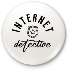 printfashion Internet detektív - Kitűző, hűtőmágnes - Fehér (14050985)