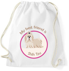 printfashion My best friend - Shih Tzu - Sportzsák, Tornazsák - Fehér (6298458)