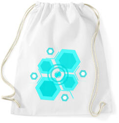 printfashion bluehexagon - Sportzsák, Tornazsák - Fehér (4059441)