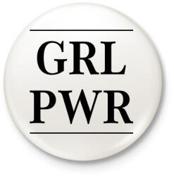 printfashion Girl Power - Kitűző, hűtőmágnes - Fehér (3090273)