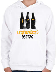 printfashion Legénybúcsú - Gyerek kapucnis pulóver - Fehér (4883341)