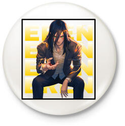 printfashion Eren Yeager minta (AOT) - Kitűző, hűtőmágnes - Fehér (11893334)