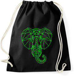 printfashion Elefánt vektor - Sportzsák, Tornazsák - Fekete (2345571)