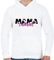 printfashion Mamasaurus - Férfi kapucnis pulóver - Fehér (11678664)