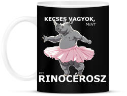printfashion kecses, mint egy rinocérosz - Bögre - Fekete (15186109)