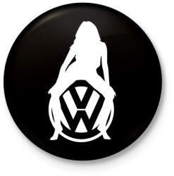 printfashion WOLKSWAGEN HOT FEHÉR - Kitűző, hűtőmágnes - Fekete (3094837)