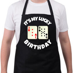 printfashion 39 POKER SZÜLINAP - Kötény - Fekete (9832574)