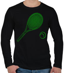 printfashion Tennis - Férfi hosszú ujjú póló - Fekete (2694876)