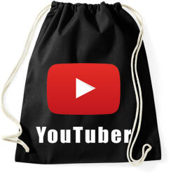 printfashion YouTuber - Sportzsák, Tornazsák - Fekete (2414990)