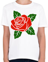printfashion Rózsa - Gyerek póló - Fehér (5783462)