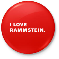 printfashion I love Rammstein. - Kitűző, hűtőmágnes - Piros (3628335)