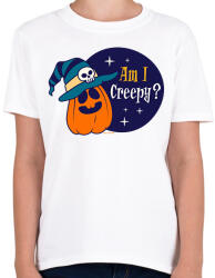 printfashion Am I Creepy? - Gyerek póló - Fehér (16856553)