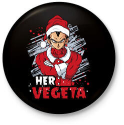 printfashion Her Vegeta - Kitűző, hűtőmágnes - Fekete (3092960)
