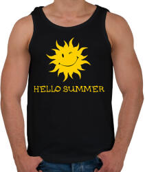 printfashion HELLO SUMMER - Férfi atléta - Fekete (1514814)
