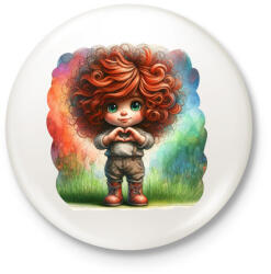 printfashion Szeretlek - Kitűző, hűtőmágnes - Fehér (15610297)