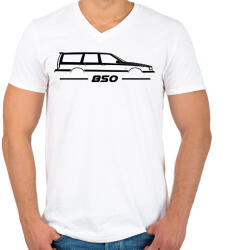 printfashion Volvo 850 Black - Férfi V-nyakú póló - Fehér (16111755)