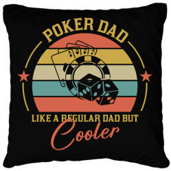 printfashion Poker Dad - Párnahuzat, Díszpárnahuzat - Fekete (15561781)