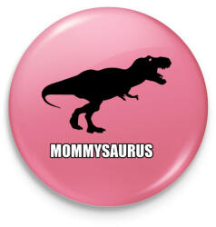 printfashion T-rex család - Mommysaurus - Kitűző, hűtőmágnes - Rózsaszín (13852621)