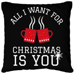 printfashion ALL I WANT FOR CHRISTMAS IS YOU - Párnahuzat, Díszpárnahuzat - Fekete (9953538)