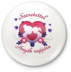 printfashion Anyák napja - Kitűző, hűtőmágnes - Fehér (4830894)