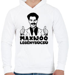 printfashion Maxijó legénybúcsú - Férfi kapucnis pulóver - Fehér (16521923)
