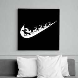 printfashion nike márkaparódia fehér - Vászonkép - Fekete (10812878)