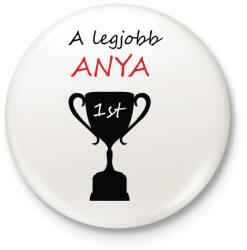 printfashion legjobb anya - Kitűző, hűtőmágnes - Fehér (3077464)