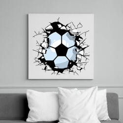 printfashion Focilabda a falban - Vászonkép - Fehér (12653605)