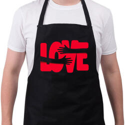 printfashion Szerelmes ölelés - Kötény - Fekete (6021130)