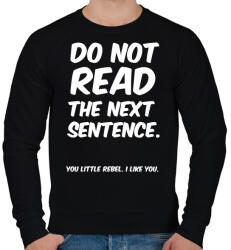 printfashion Do not read the next sentence - Férfi pulóver - Fekete (4882938)