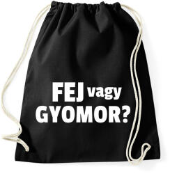 printfashion Fej vagy gyomor - Sportzsák, Tornazsák - Fekete (10426857)