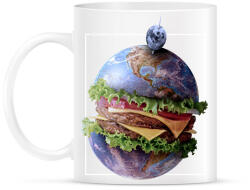 printfashion Burger bolygó - Bögre - Fehér (13366484)