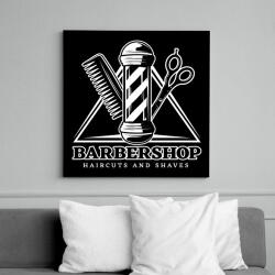 printfashion Barbershop 3 - Vászonkép - Fekete (6661741)