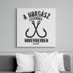 printfashion A horgász legendák - Vászonkép - Fehér (6636850)
