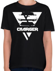 printfashion Charger Triangle - Gyerek póló - Fekete (13311609)