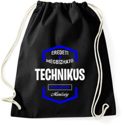 printfashion Technikus prémium minőség - Sportzsák, Tornazsák - Fekete (1468851)