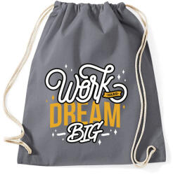 printfashion Álmodj nagyot! - Sportzsák, Tornazsák - Grafitszürke (128163)
