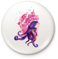 printfashion Polip vízfesték - Kitűző, hűtőmágnes - Fehér (3080345)