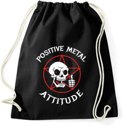 printfashion Positive metal attitude - Sportzsák, Tornazsák - Fekete (2583428)