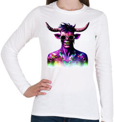 printfashion Minotaurusz_Zombi_1 - Női hosszú ujjú póló - Fehér (14077240)