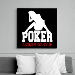 printfashion Póker all in - Vászonkép - Fekete (6647490)